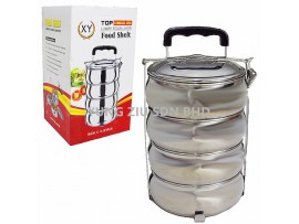 (DRUM SHAPE) 16CM 4-LAYER STAINLESS STEEL DRUM SHAPE LUNCH BOX(XY)